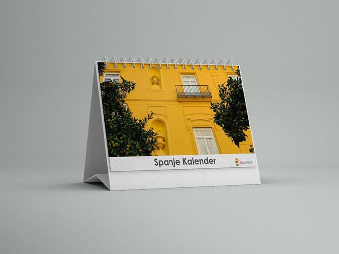 Spanje Bureau-verjaardagskalender | Spanje bureaukalender |Bureaukalender 20x12.5 cm