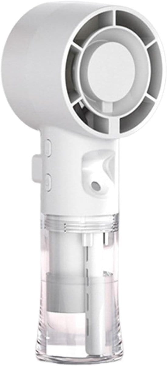 Handventilator Vernevelaar - Draagbare Koeler - Persoonlijke Koeling - Verstelbare Snelheid - 6.8 x 5.5 x 6.8 cm - Wit