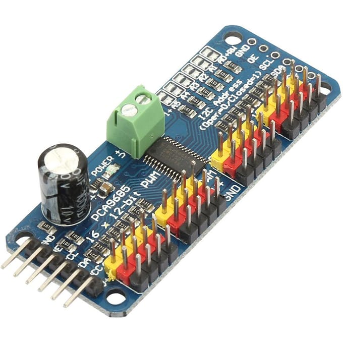 PCA9685 16 Kanalen 12-bit PWM Servo Shield Motordriver I2C Module 40~1000Hz 5V