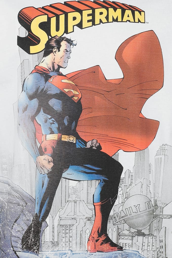Superman T-shirt - Daily Planet - S tot XXL - voor Mannen - wit
