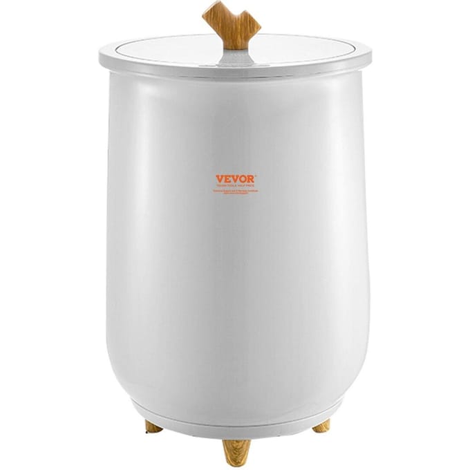 20L Handdoekwarmer Emmer met LED-licht Timer en Temperatuurinstelling Grijs