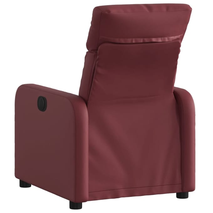vidaXL - Fauteuil - verstelbaar - kunstleer - wijnrood
