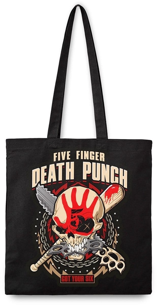 Rocksax Five Finger Death Punch - Got Your Six Tote bag - Zwart