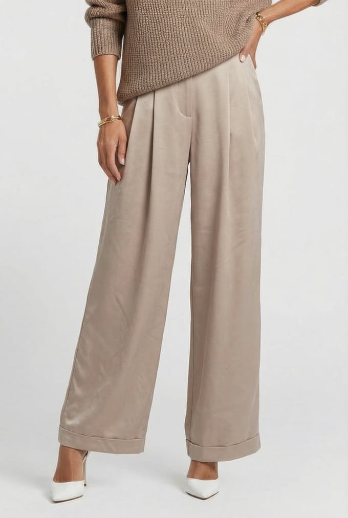 Knitted Deyne Pants Sand Size: XS | Formal pants Outlet | Dames | Beige