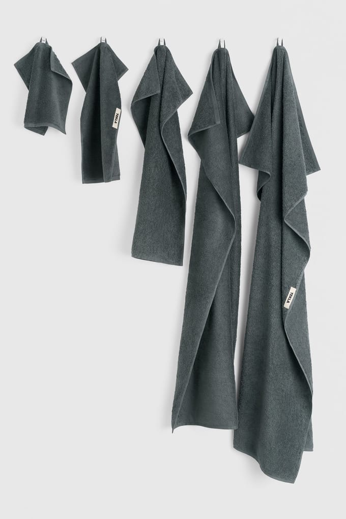 Tekla Unisex Hand Towel Charcoal Grey Größe: 50X80 | Handtücher Outlet | Unisex | Schwarz