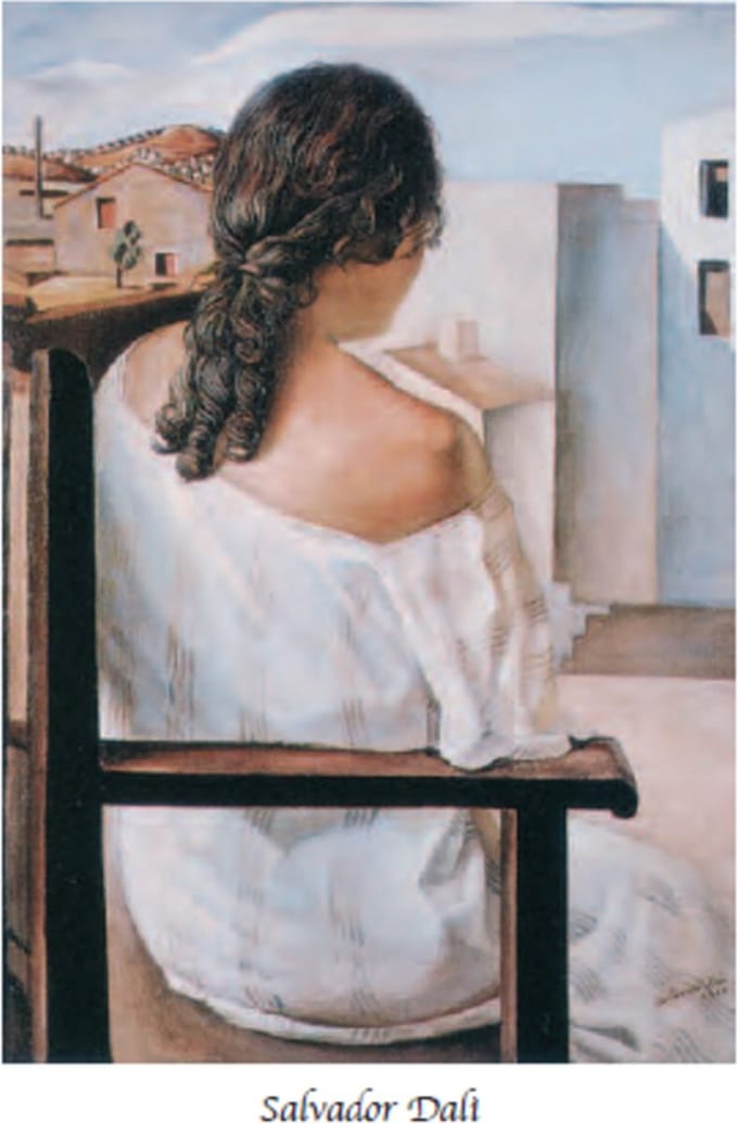 Salvador Dalì - Muchacha de Espalda - Kunstposter - 60x80 cm