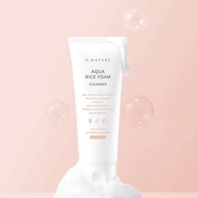 [S.NATURE] Aqua Rice Schuimreiniger 160ml white