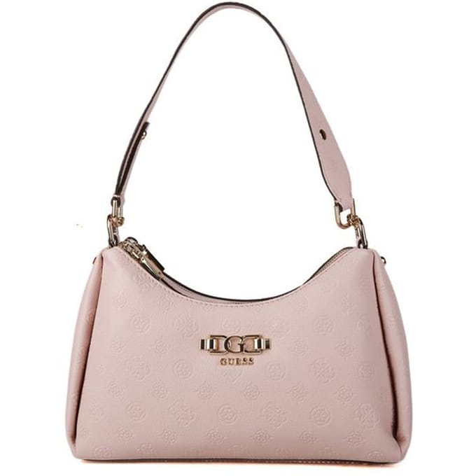 GUESS schoudertas Anise Double Zip Shoulder Bag Light Rose Logo oud roze
