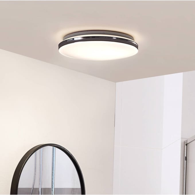 Lindby LED plafondlamp Comora, Ø 35 cm, wit, IP44, 3000K