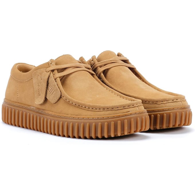 CLARKS Torhill Lo Heren Veterschoenen - Suede - Beige