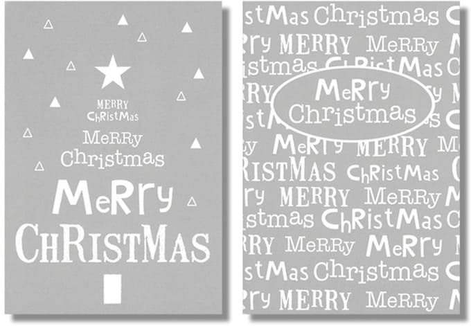 MGPcards - 10 Dubbele wenskaarten - Kerstkaarten / Nieuwjaar - Witte envelop - 10 x 14 cm - 2 Motieven per doosje