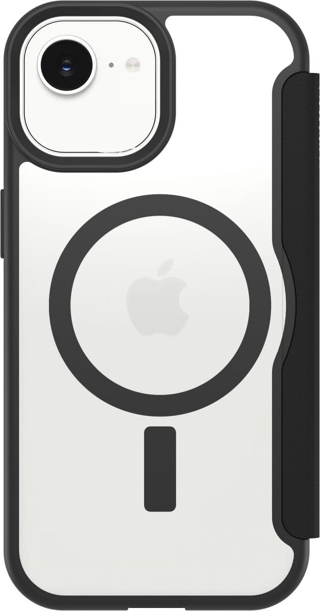 OtterBox React Folio voor MagSafe Series voor Apple iPhone 17e/16e/15/14/13, transparant/zwart - ProPack