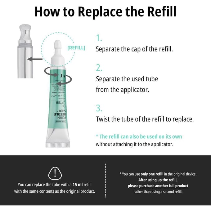 PDRN Reedle Shot Eye Lifter REFILL ALLEEN 15ml white