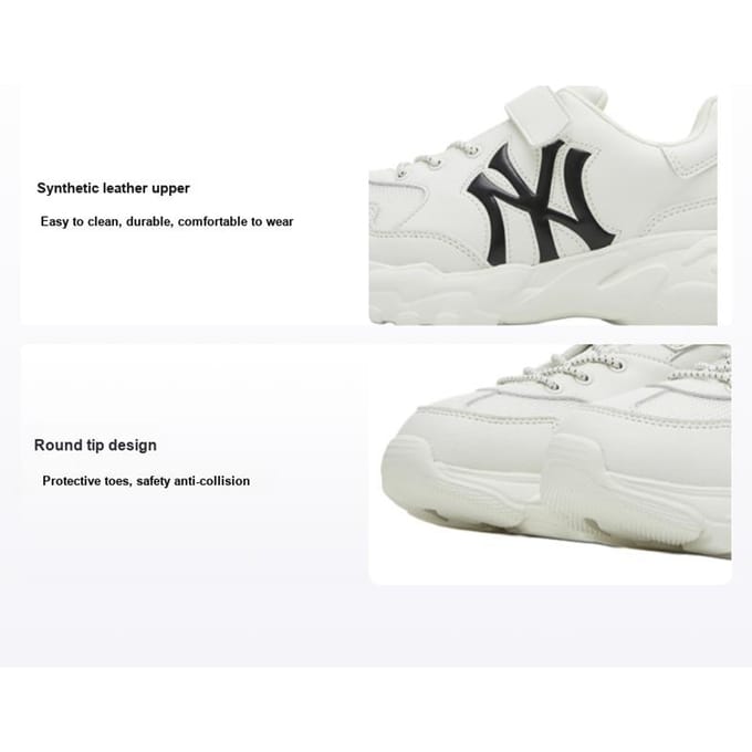 MLB Big Ball Chunky 24SS Antidérapantes Durables Basses Décontractées Baskets Enfants Blanc 7ASHJB14N-50WHS 38 white