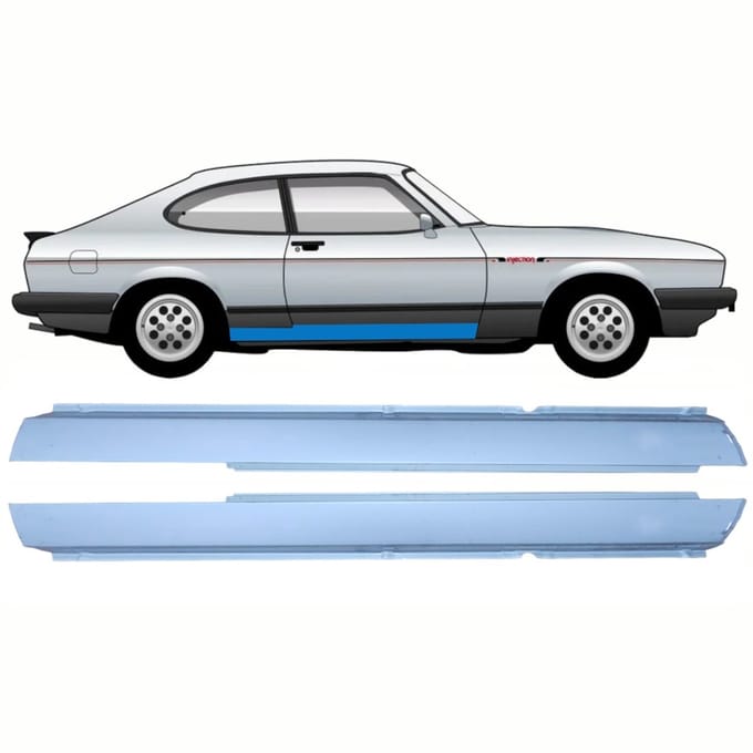 Volledige dorpel voor Ford Capri 1974-1987 / Links + Rechts / Set