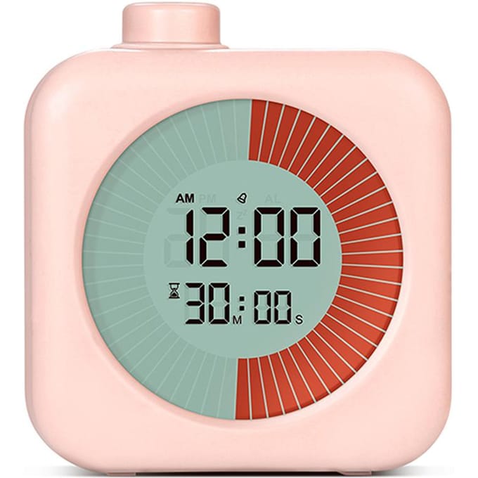Digitale productiviteitstimer Visuele aftelling Omhoog-omlaagfunctie Wekker Snooze-instelling Geluidsherinnering