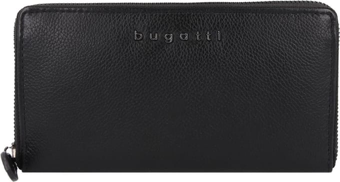 bugatti Portemonnee Bella Zip Longpurse Black Zwart