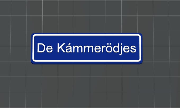 Naamspeldje 70X20X3 mm De Kámmerödjes