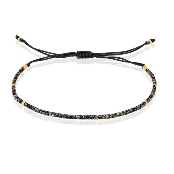 Fijn Kralen Armbandje van Memphis - Zwart