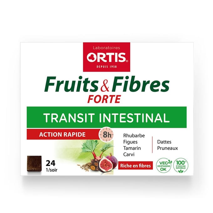 Ortis® Vruchten & Vezels Forte Blokjes 24x10 Kubus