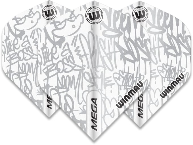 Winmau Mega Standard Graphic White - Dart Flights