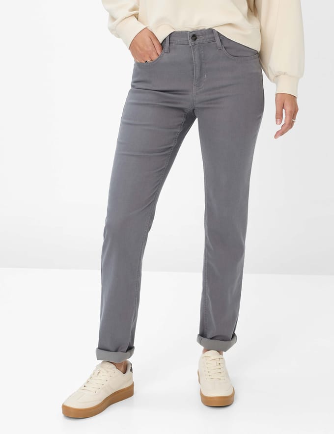 Brax Dames Broek  Style MARY SMOKE GREY, mediumgrijs, maat 52