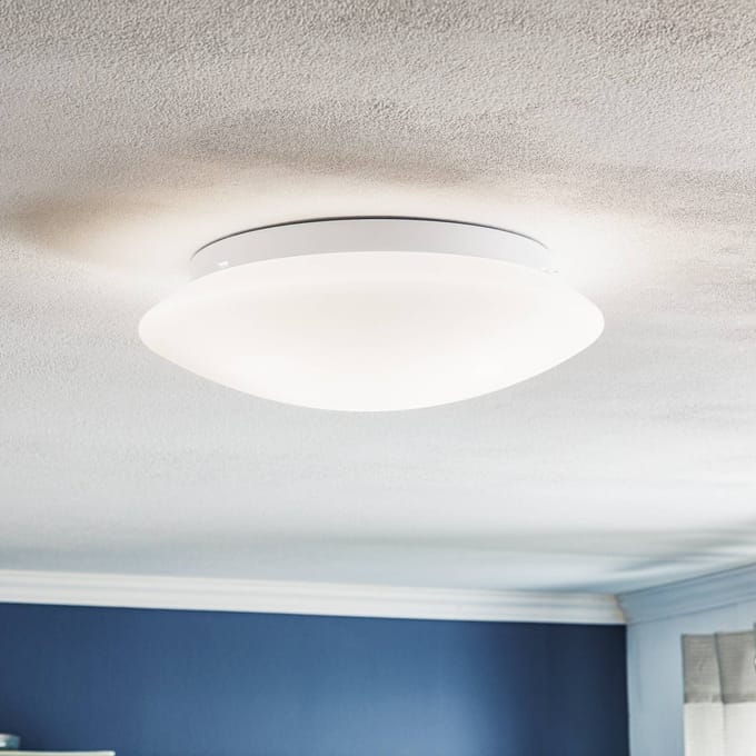 Argon Plafondlamp Gjovik, Ø 40 cm, opaalglas, E27