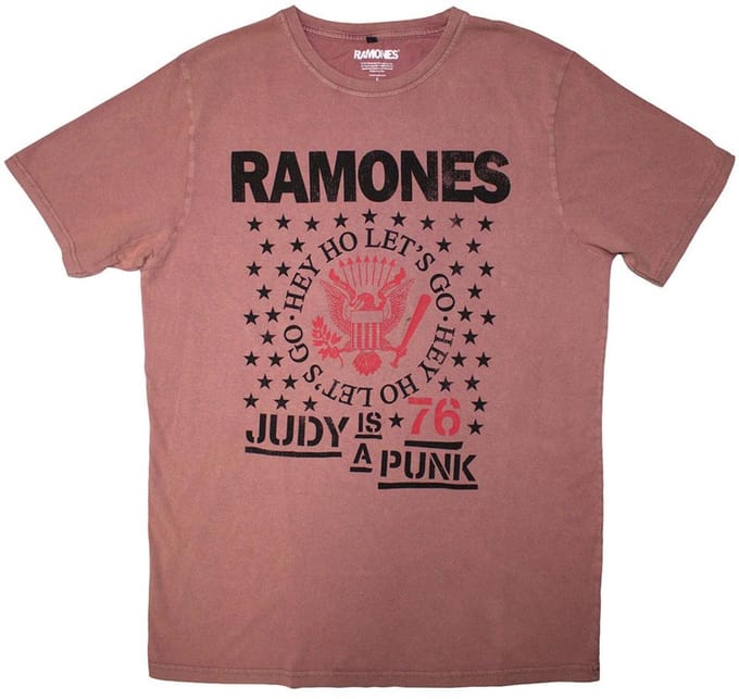 Ramones - Hey Ho Judy Heren T-shirt - L - Rood