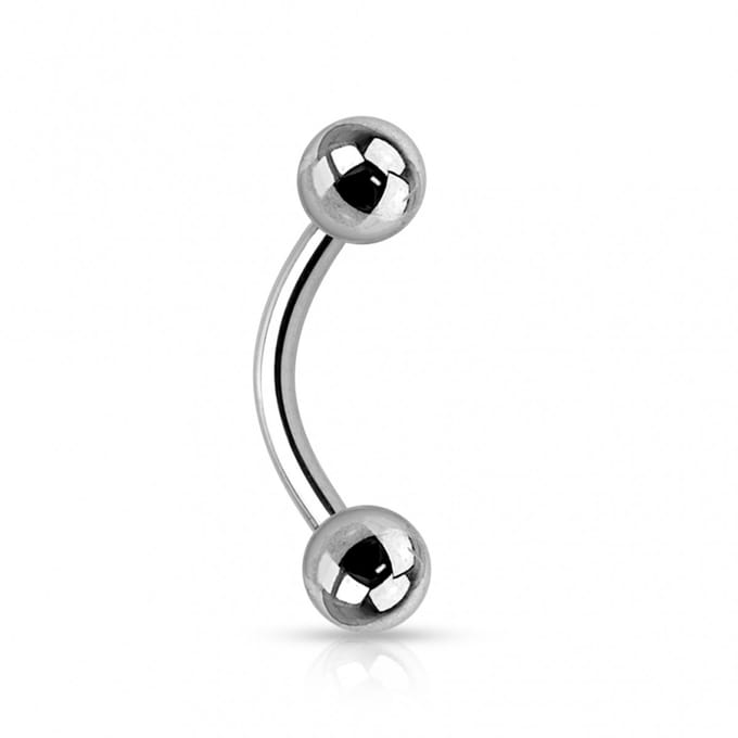Piercing titanium rond basis extern 1.6x8x4 - zilver - LMPiercings