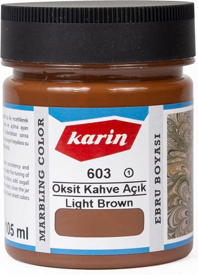 Ebru / Papiermarmer Verf - Lichtbruin - 105 ml