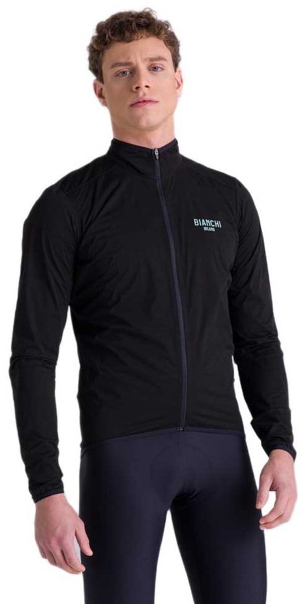 Santini Bianchi Milano Rainshell 2025 Jas Zwart M Man,Vrouw