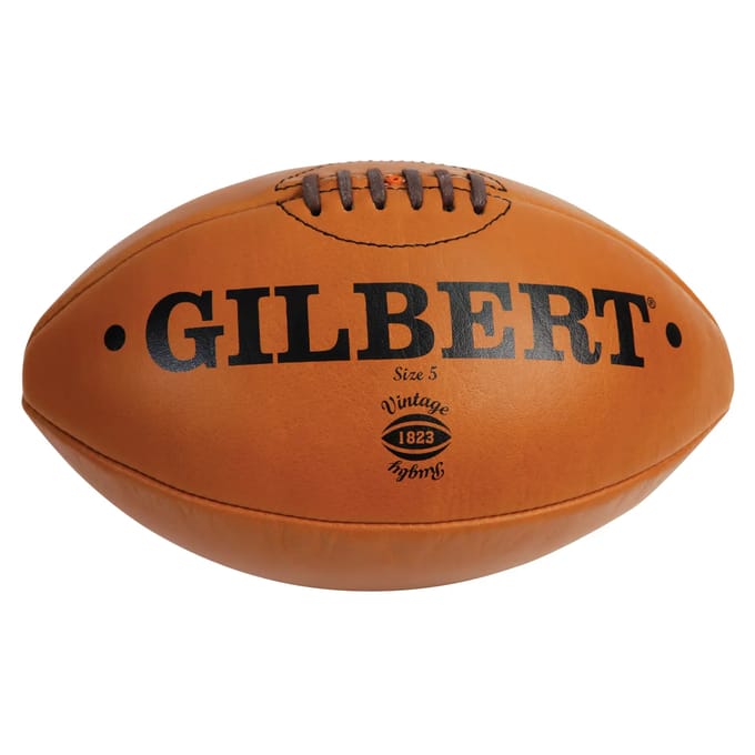 Vintage lederen mini rugbybal Gilbert (taille 1)