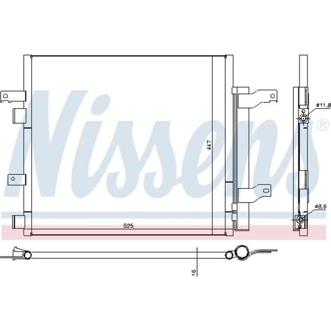Condensator, airconditioning NISSENS 940536