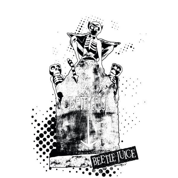 Beetlejuice Here Lies Betelgeuse Women's T-Shirt - White - S - Wit