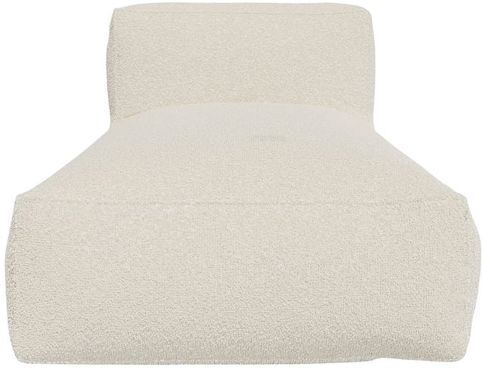 Vente-unique Chaise longue van beige boucléstof NOUMARA