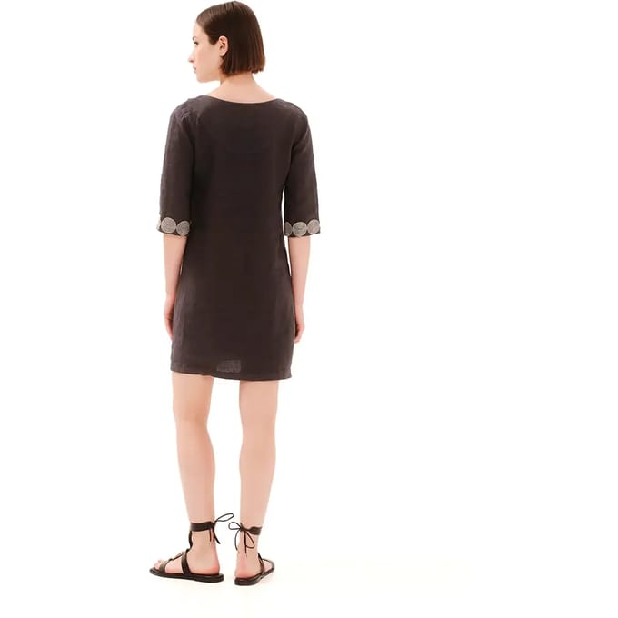 Korte linnen jurk voor vrouwen Haris Cotton