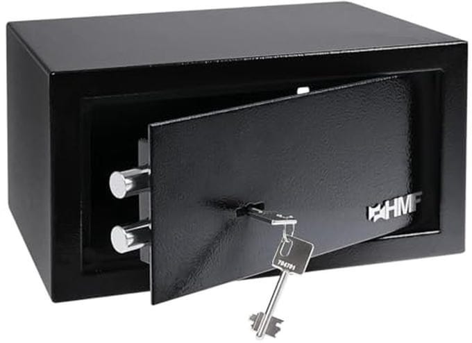 Meubelkluis met sleutel - 31 x 17 x 25 cm, zwart