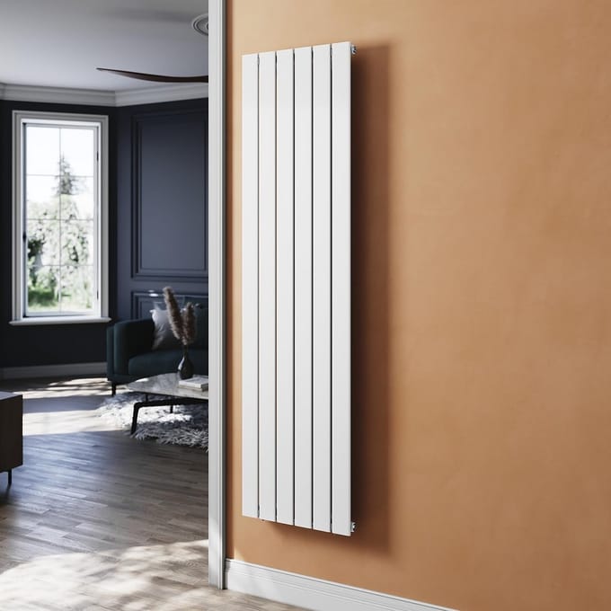 Design Paneelradiator Verticaal Wit 1600x465 mm - Centrale Aansluiting