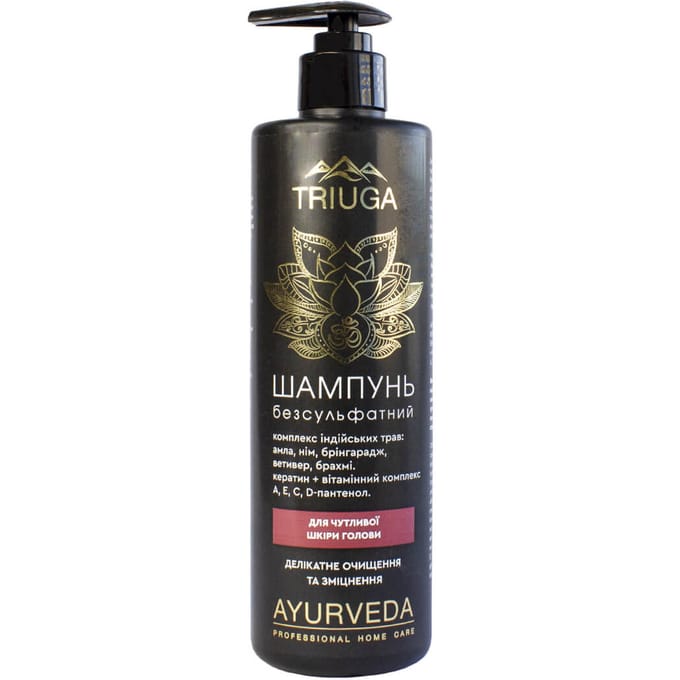 Triuga sulfaat vrij Ayurveda Shampoo - met Indiaas kruidencomplex - amla - bhringaraj - brahmi 500 ml