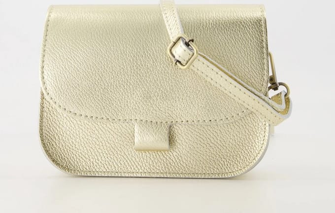 Leren Flora bag goud