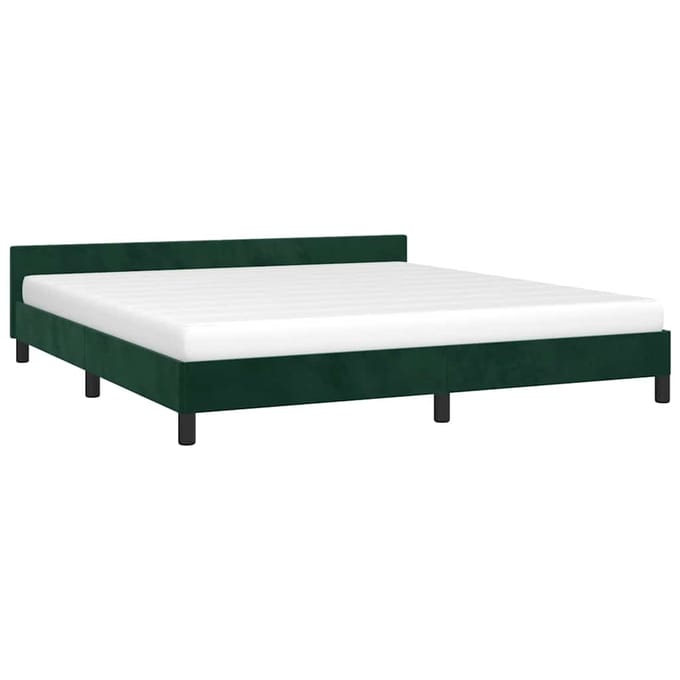 vidaXL - Bedframe - zonder - matras - 180x200 - cm - fluweel - donkergroen