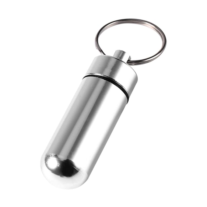 Reis Pillendoos Waterdicht Mini Sleutelhanger Tablet Opbergdoos Etui Medicijn Parfum Container gray