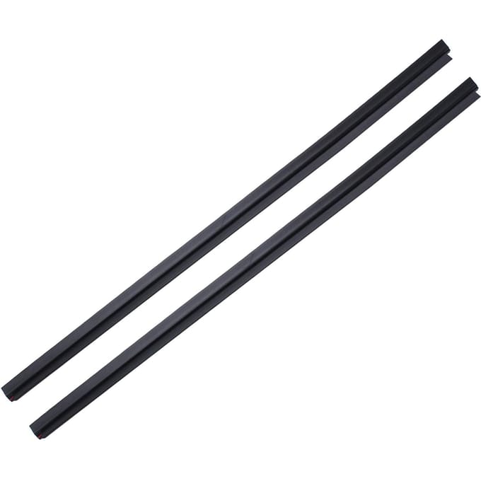 2x linker + rechter achterruitrubber vervanging voor Renault Clio 3-deurs zwart