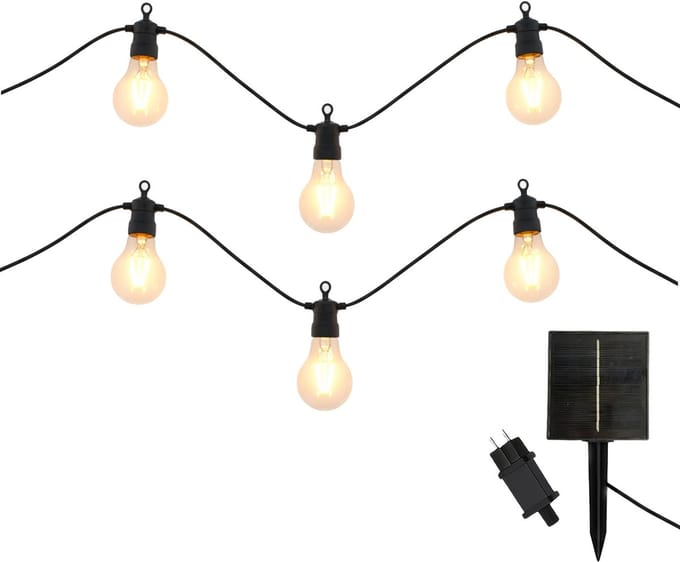 Set van 2 lichtsnoeren op zonne-energie 15M PARTY MAX