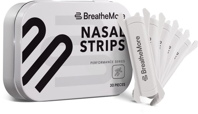 BreatheMore® Neusstrips - The Performance Series - Travel Box - Wit - 30 stuks