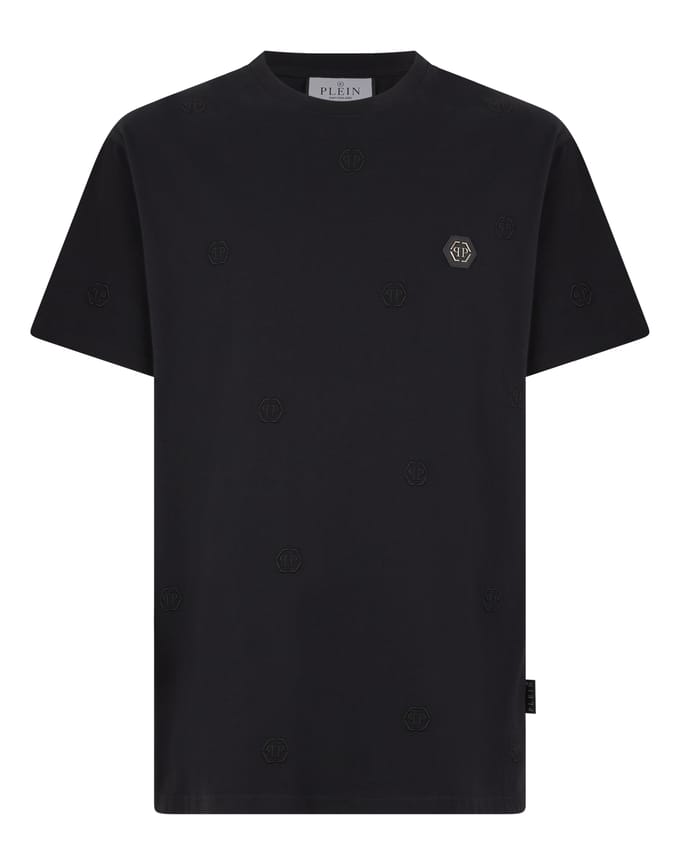Embroidered Round Neck T-Shirt Monogram Monogram