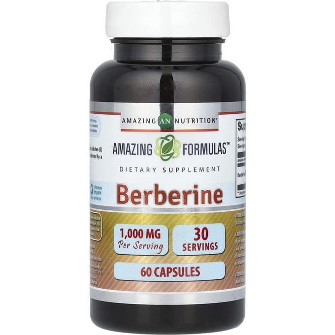 Amazing Nutrition, Berberine, 1.000 mg, 60 capsules (500 mg per capsule)