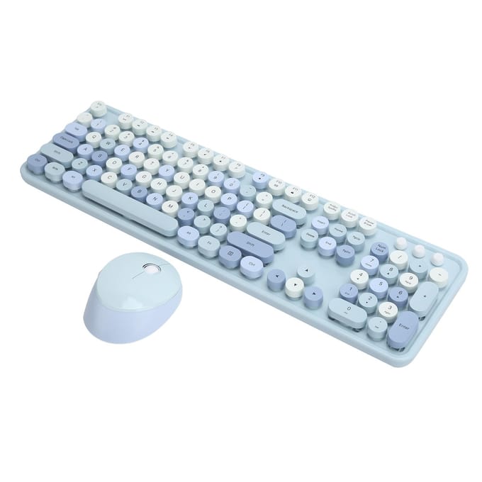 Draadloze Toetsenbord Muis Combo USB-stick Ergonomisch Mechanisch Handgevoel voor Windows