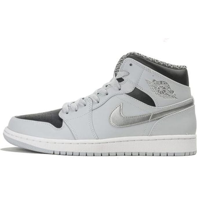 Jordan 1 Mid Pure Platinum Metallic Silver 554724-032 43