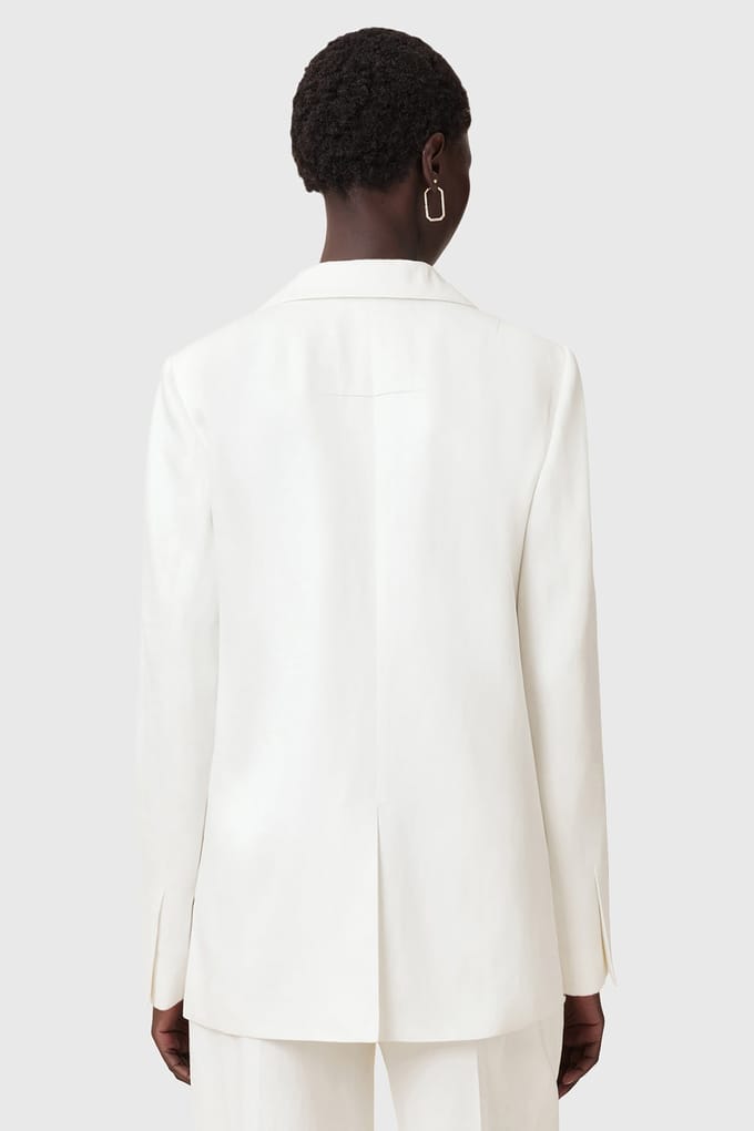 AllSaints Bonnie Blazer White Größe: 2 | Blazer Outlet | Damen | Weiß